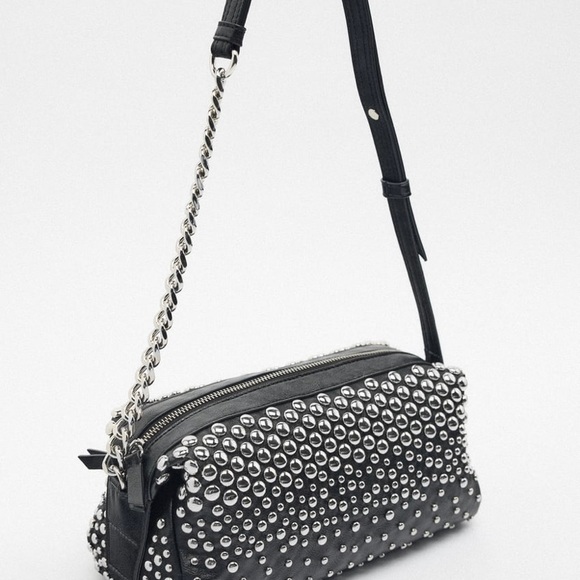 STUDDED ROCKER SHOULDER BAG - Picture 4 of 9